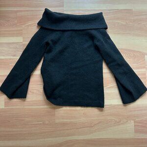 Ann Taylor Petite Wool Ribbed Cowl Knit Sweater